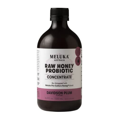 Organic Raw Honey Probiotic Concentrate with Meluka Native Honey & Davidson Plum - Immune Support, Digestive Health, Natural Energy Boost for Wellness & Daily Nutrition