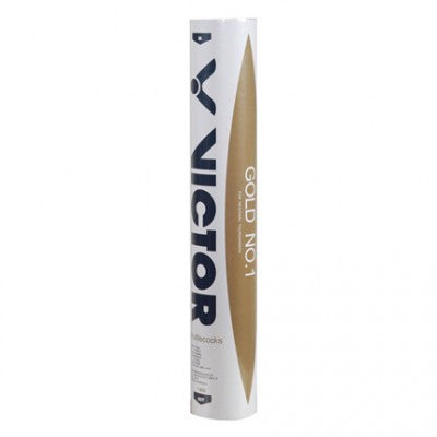 Victor Gold No. 1 Badminton Shuttlecocks - Premium Feather Shuttlecocks for Professional Play | Perfect for Tournaments, Training & Recreational Games