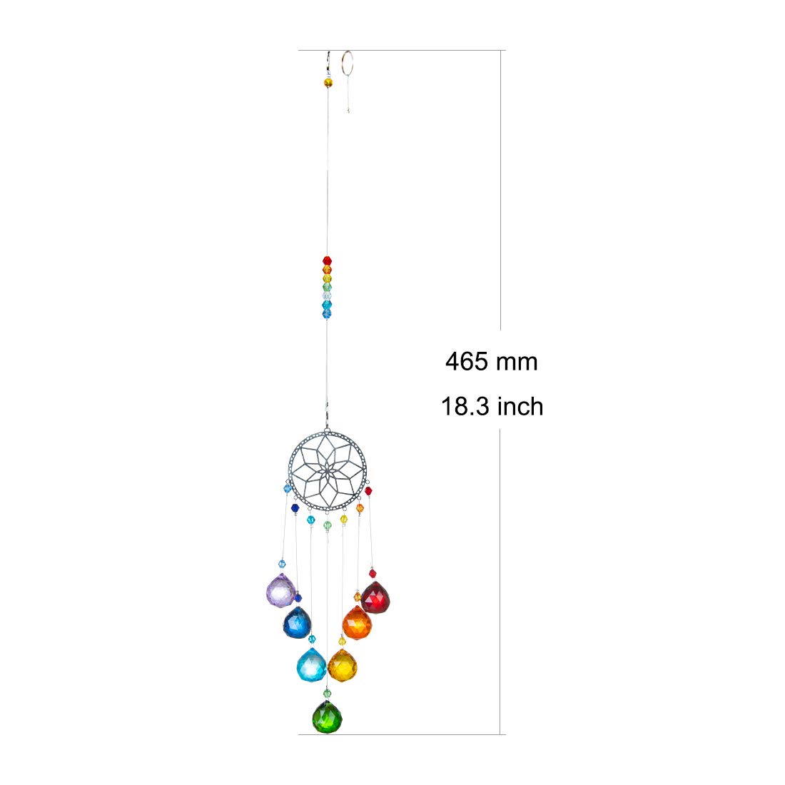 Bauhinia Chakra Crystal Ball Suncatcher - Rainbow Maker for Wedding, Home & Garden Decor - Window Hanging Pendant for Meditation, Feng Shui & Positive Energy