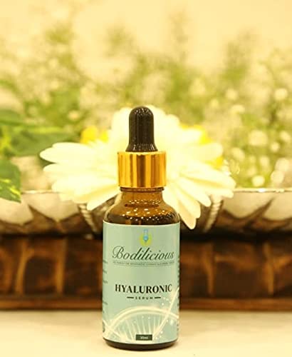 Bodilicious Hyaluronic Acid Serum for Face - Anti-Aging Hydrating Moisturizer with Hyaluron | Dry Skin Care, Wrinkle Reduction, Plumping Effect | Day & Night Use