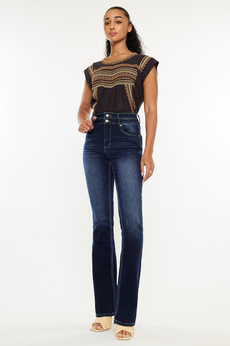 Gisella Women's High Rise Bootcut Jeans - Stretchy Denim Pants for Casual & Work Outfits | Comfortable & Flattering Fit for Everyday Wear
