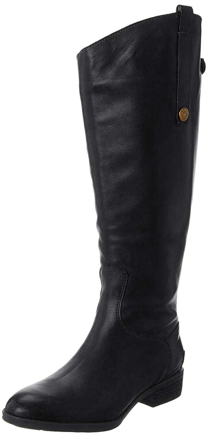 Sam Edelman Women's Penny Leather Riding Boots – Stylish & Comfortable Knee-High Boots for Fall & Winter | Perfect for Casual Outfits, Horseback Riding & Outdoor Activities