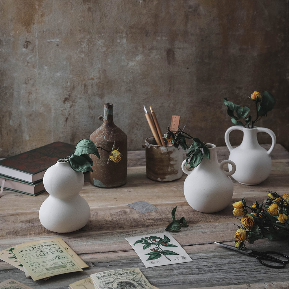 Handmade Ceramic Belly Vase - Elegant Home Decor for Flowers, Centerpiece, Wedding & Boho Style Interior Design - Perfect for Living Room, Bedroom, or Office Decor