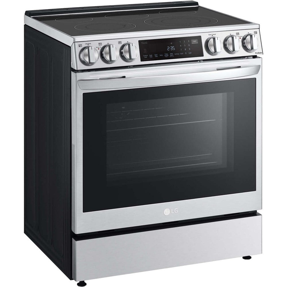 LG 30-Inch 6.3 Cu. Ft. Smart Wi-Fi Enabled ProBake Convection InstaView Electric Slide-In Range with Air Fry, Stainless Steel (LSEL6335F) - Perfect for Modern Kitchens, Home Chefs & Air Frying Enthusiasts