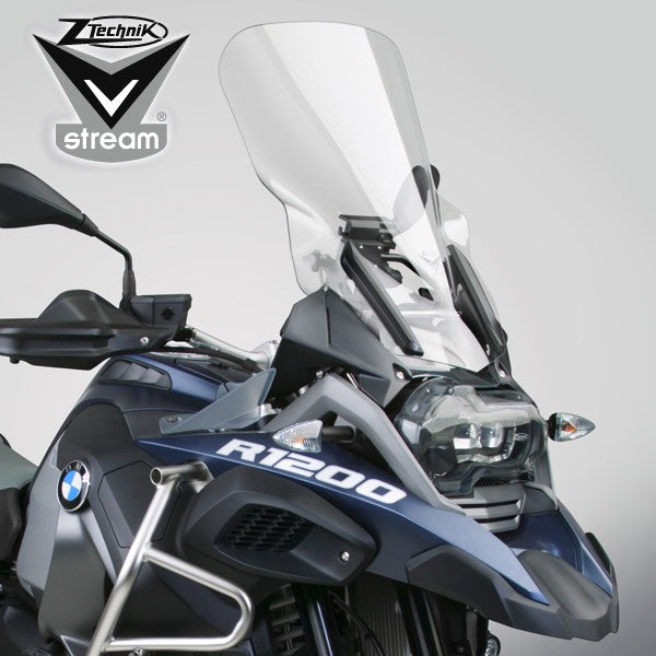 ZTechnik R1250GS R1200GS WC (2013) ADV WC (2014) VStream Touring Deluxe Windshield - Premium Motorcycle Windshield for BMW GS Series - Perfect for Long Distance Touring and Adventure Riding