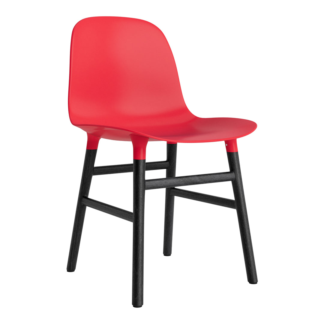 Modern Form Chair with Sturdy Wooden Legs - Perfect for Dining Room, Office, or Living Room Decor