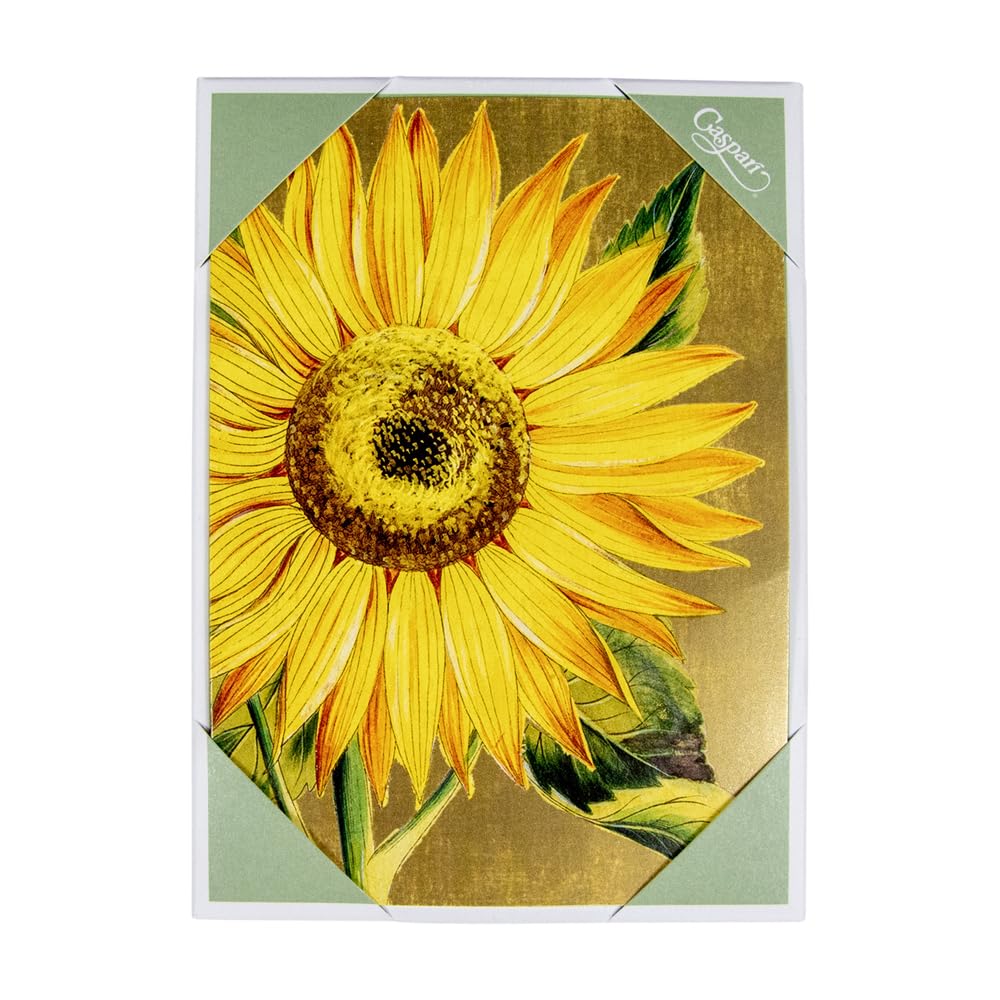 Caspari Sunflower Blank Boxed Note Cards - 32 Cards & Envelopes Set | Perfect for Thank You Notes, Greetings & Special Occasions