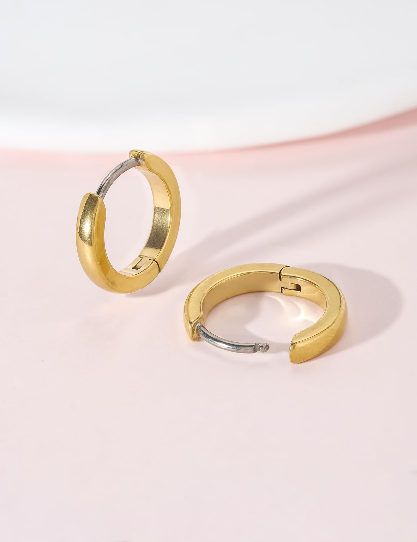 Limerencia G23 Pure Titanium Huggie Hoop Earrings for Women - Hypoallergenic Small Hinged Hoops for Sensitive Ears | Everyday Wear, Gift for Her, Work & Special Occasions