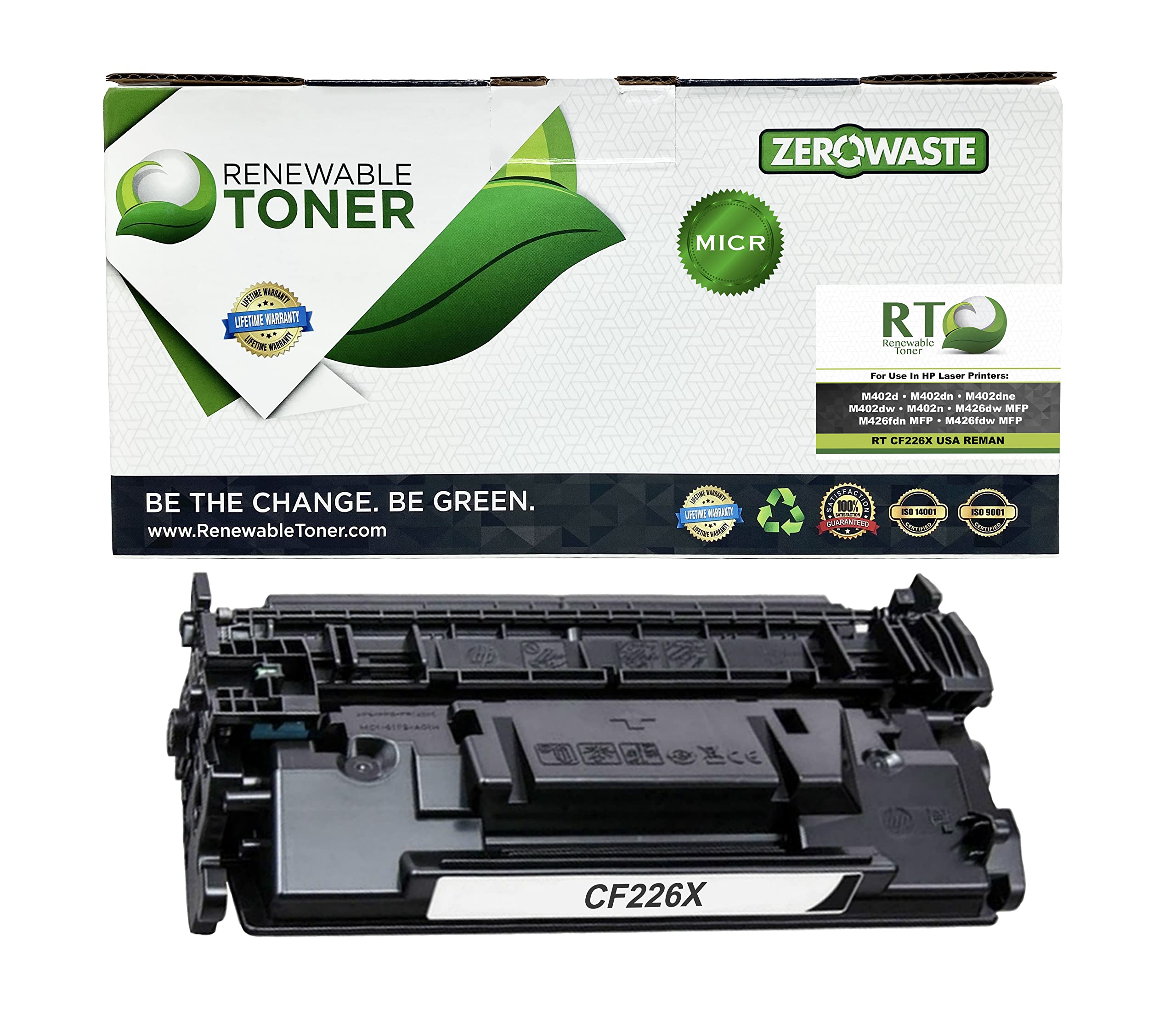 High Yield Remanufactured HP 26X CF226X Toner Cartridge | Compatible with HP M402N M402DN M402DW MFP M426FDW M426FDN M426DW Printers | MICR Ink for Secure Check Printing | Ideal for Office, Banking & Financial Documents