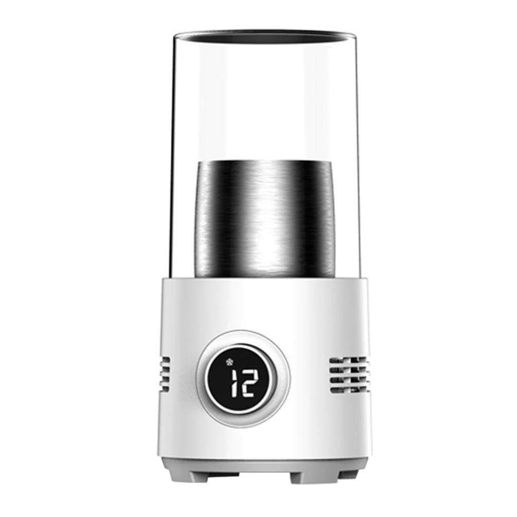 Hemoton Electric Cooling Mug - Smart Refrigerated Coffee Cup for Office & Home, Keeps Beverages Cold for Hours, Perfect for Coffee, Tea, Baby Milk & Drinks - White (1 Pack)