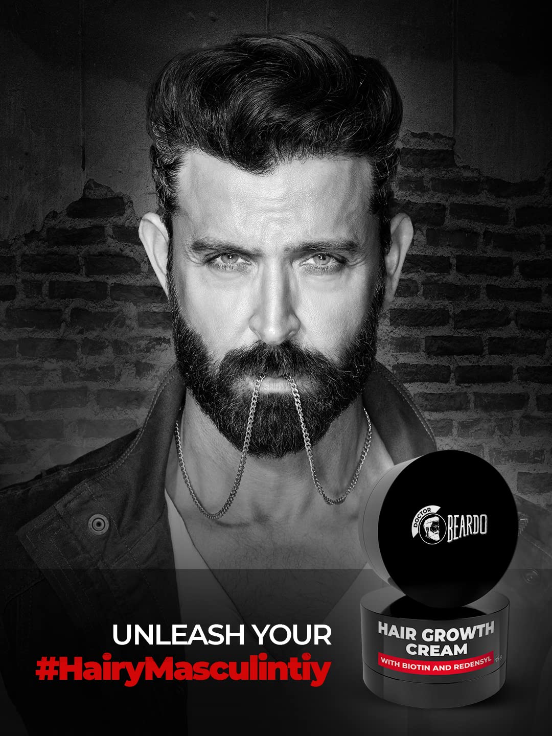 BEARDO Hair Growth Cream for Men - 75g | Redensyl & Biotin Enriched | Daily Nourishing & Moisturizing Treatment | Non-Sticky Formula with Onion Oil | Promotes Thicker, Healthier Hair | Perfect for Daily Use & Scalp Care