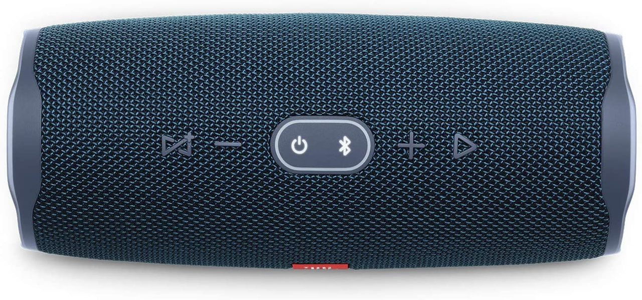 JBL Charge 4 Bluetooth Speaker - Wireless Portable Speaker with Powerful Bass, IPX7 Waterproof, 20-Hour Playtime - Perfect for Outdoor Adventures, Beach Parties & Poolside Relaxation (Blue)