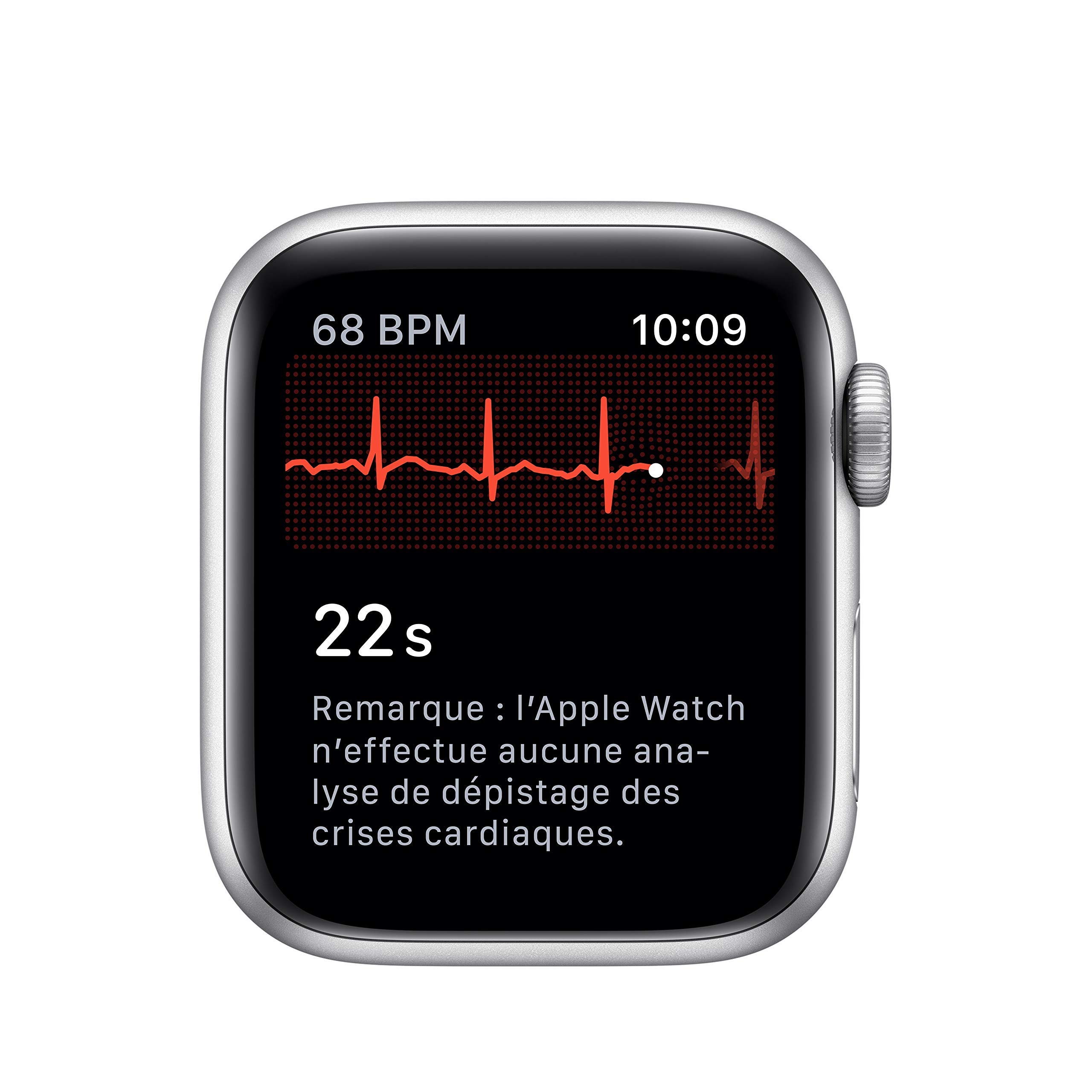 Apple Watch Series 5 40mm (GPS + Cellular) - Silver Aluminum Case with White Sport Band (Renewed) | Smartwatch for Fitness Tracking, Calls & Notifications | Perfect for Running, Swimming & Daily Use