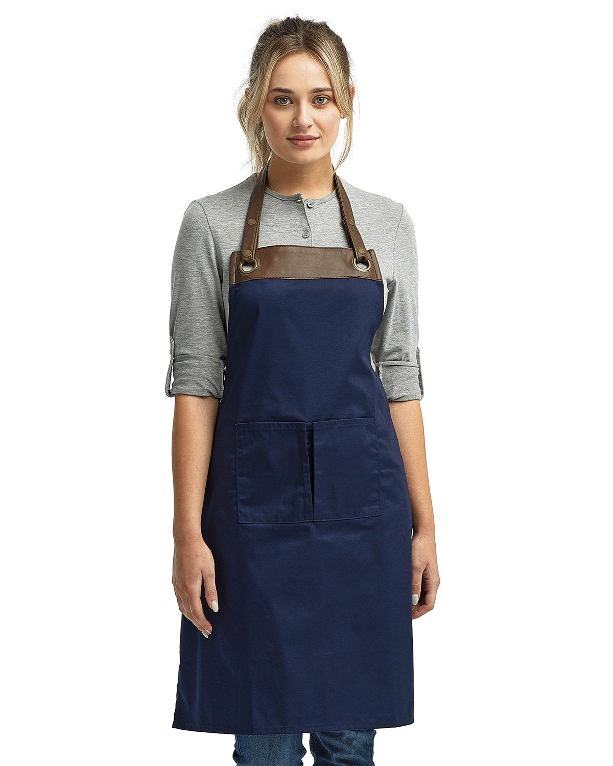 Reprime RP123 Artisan Collection Premium Espresso Bib Apron - Durable & Stylish for Baristas, Coffee Shops & Home Brewing