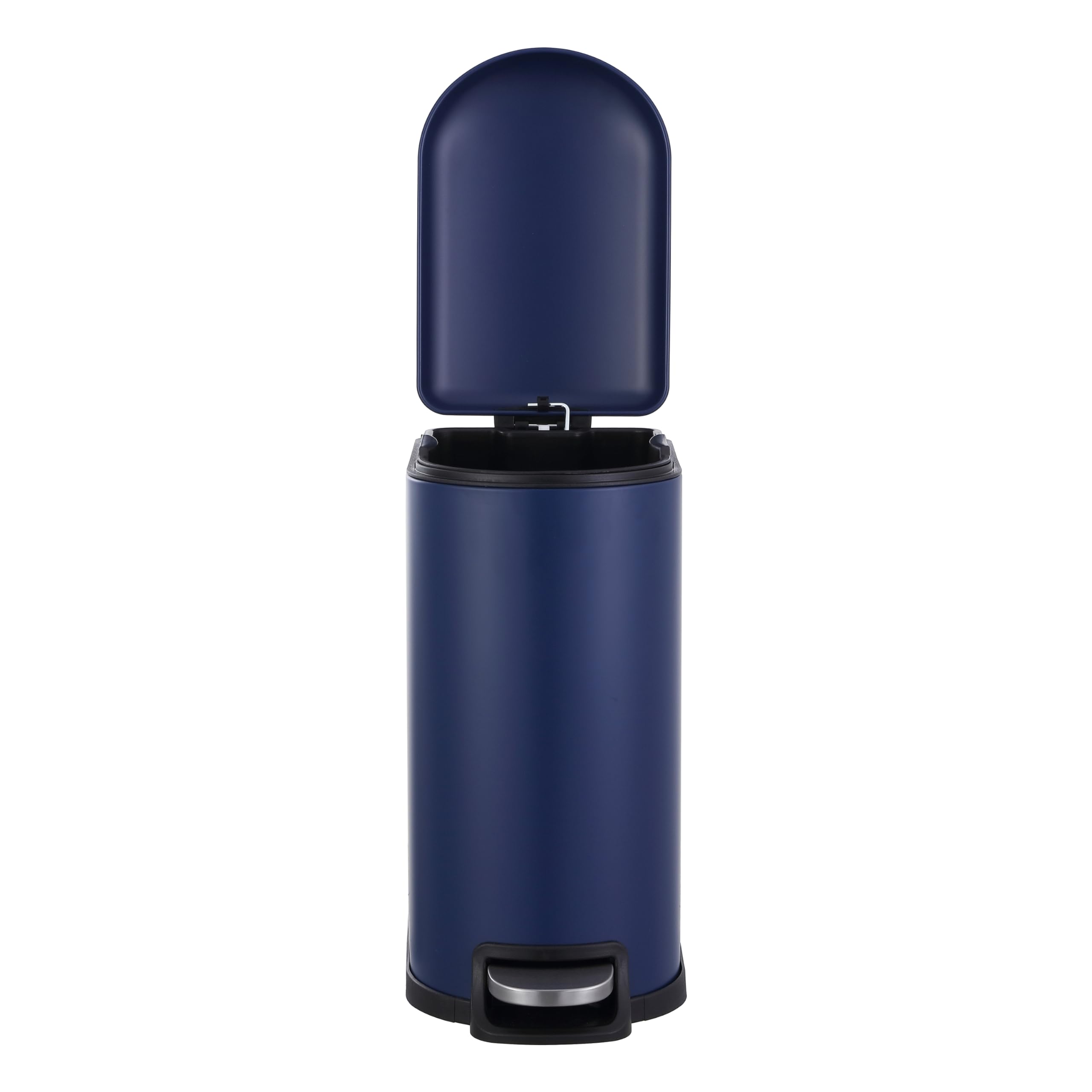 Happimess HPM1009J Roland Mini 2.6-Gallon Step Trash Can with Soft-Close Lid - Fingerprint Resistant, Modern Minimalist Design for Home, Kitchen, Office, Bedroom, Bathroom & Laundry Room - Denim Blue Small Waste Bin for Easy Hands-Free Disposal