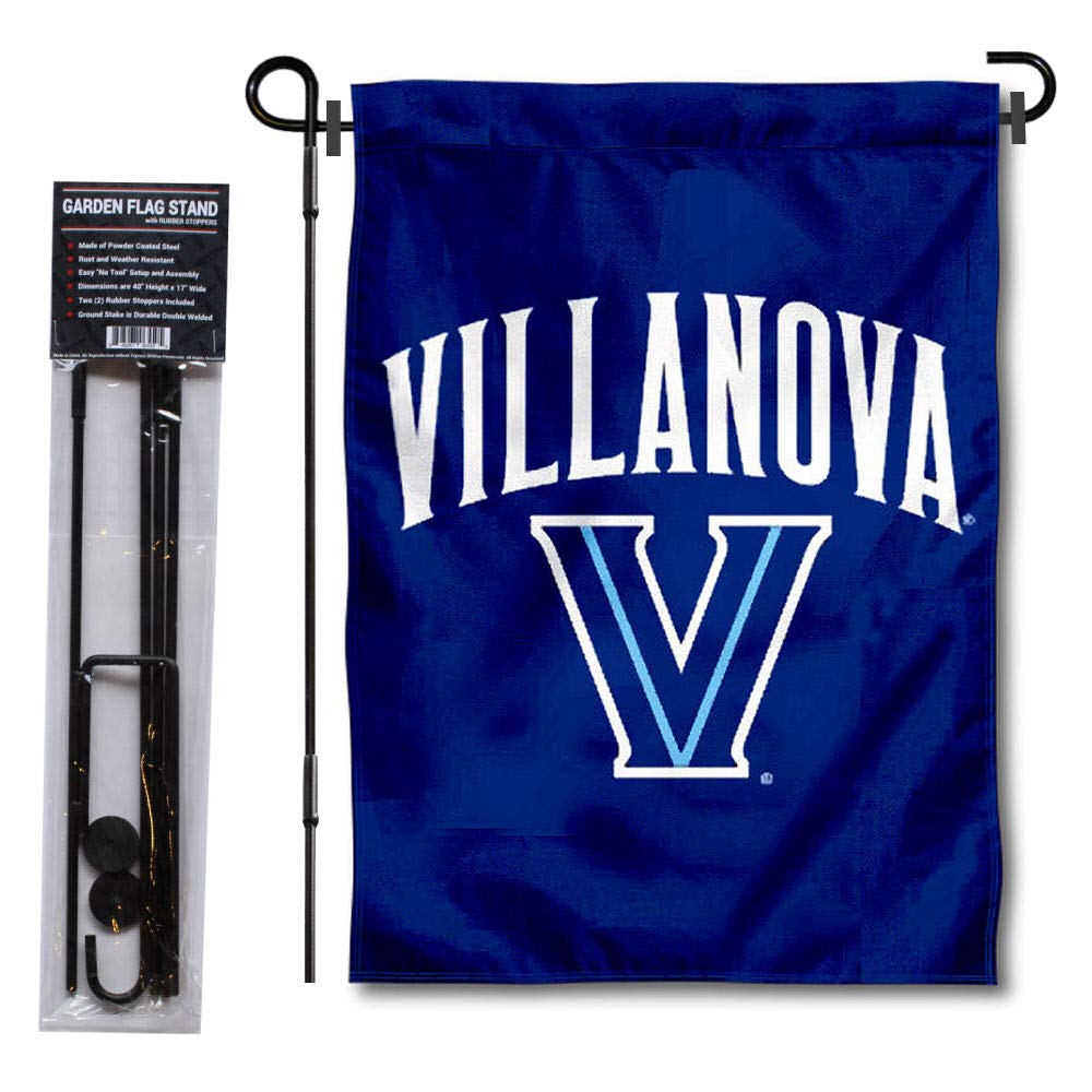 Villanova Wildcats Garden Flag with Stand Holder - College Flags & Banners Co. | Perfect for Game Day, Tailgating, and Home Decor