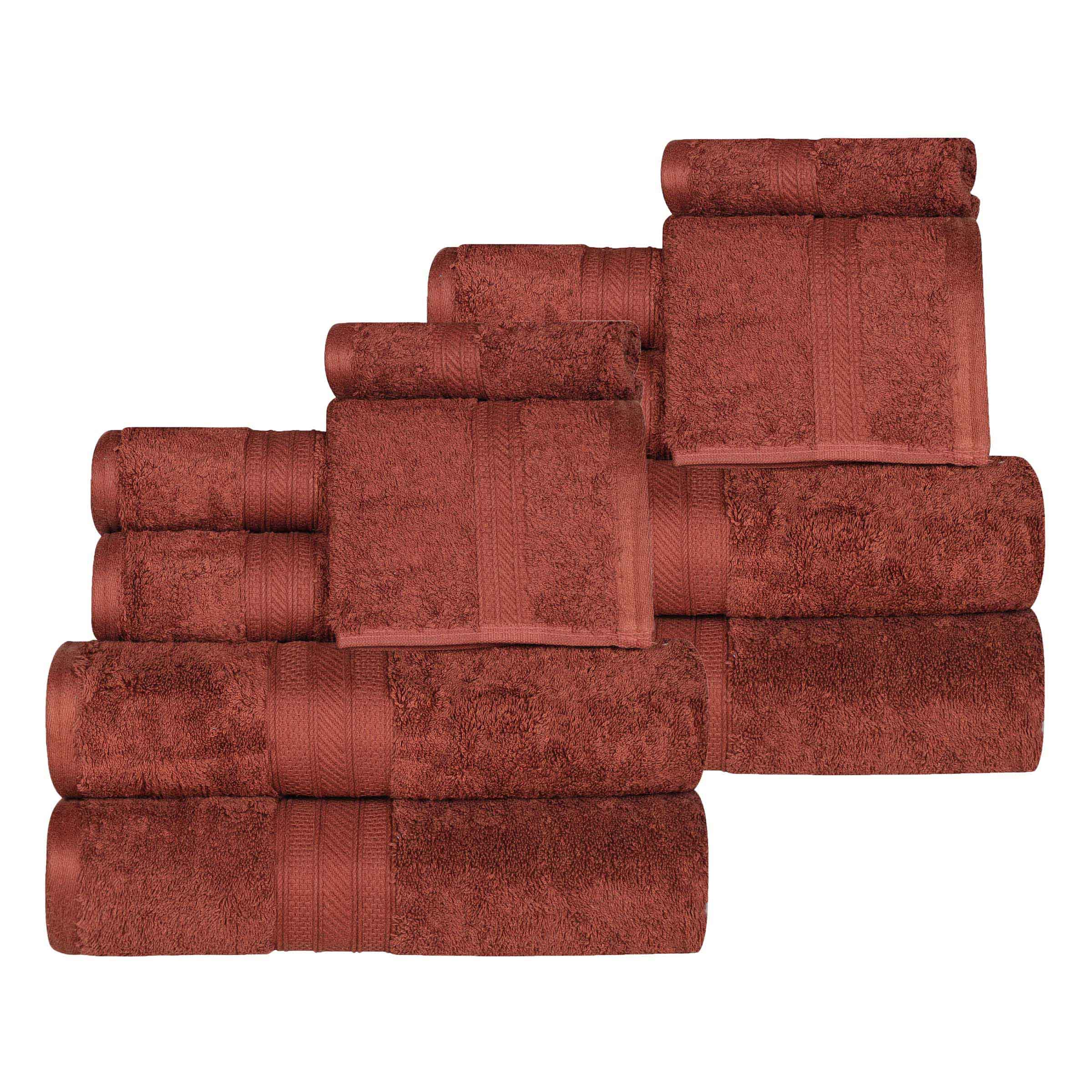 Premium Atlas Cotton Plush Heavyweight Luxury 12-Piece Bath Towel Set - Ultra Soft & Absorbent for Spa, Hotel, and Home Use