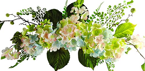 28 Inch Artificial Hydrangea Swag - Blue & Pink Wedding Arch Decoration for Home, Garden, Party & Wall Decor | Perfect for Wedding Ceremonies, Bridal Showers & Outdoor Events