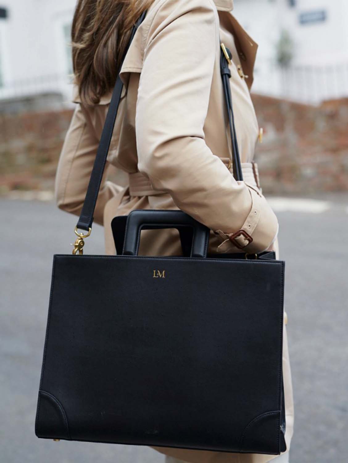 Vegan Leather Work Bag for Women | Stylish Black Cactus Leather Tote | Perfect for Office, Commute & Business Travel
