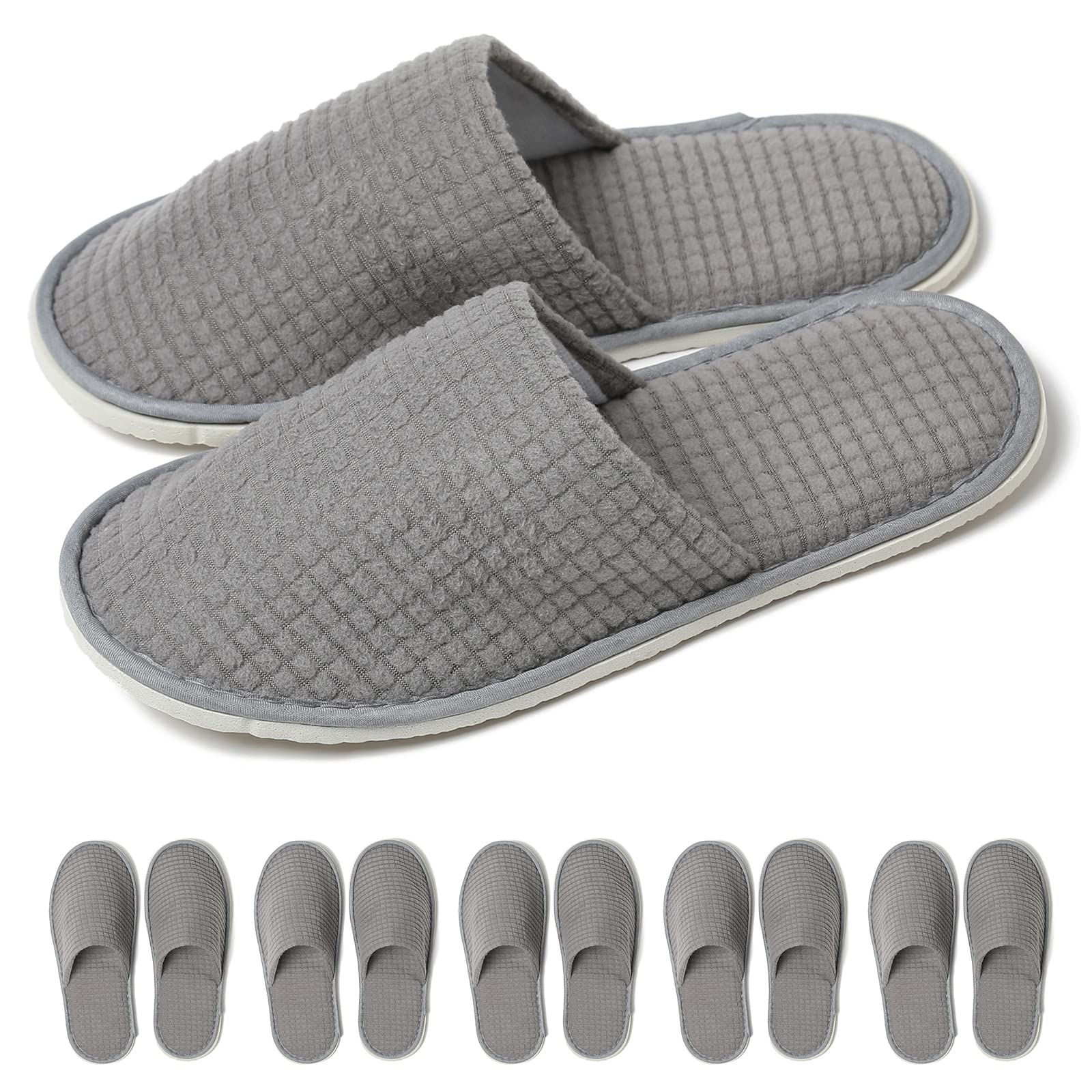 Premium Reusable Washable Unisex Spa Slippers - 6/12 Pairs Soft Comfort Hotel Slippers for Wedding, Party, Travel & Home Relaxation - Perfect for Hotels, Spas, Bridal Showers and Cozy Indoor Use