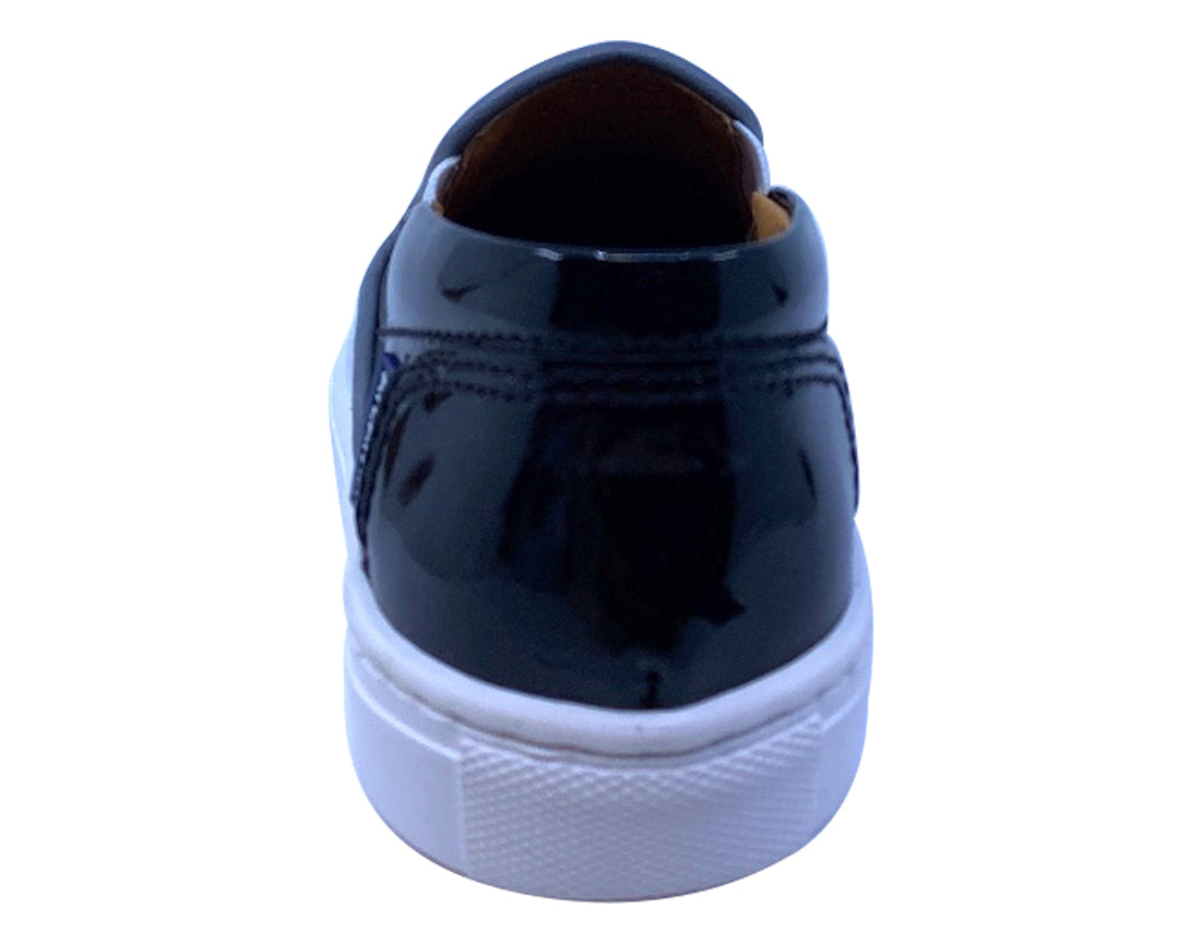 **Atlanta Moccasin Slip-On Sneakers for Girls & Boys – Blue Print Casual Shoes for School, Play & Everyday Comfort**