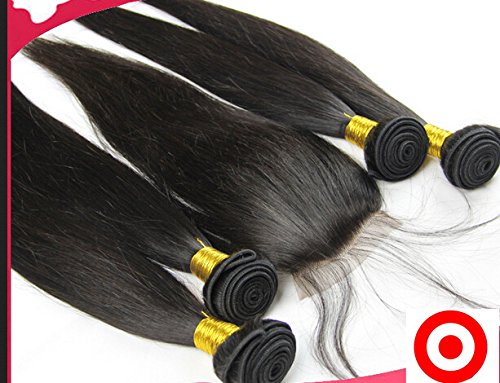 8A Grade Cambodian Virgin Hair Bundles with Lace Closure - 3 Bundles (20