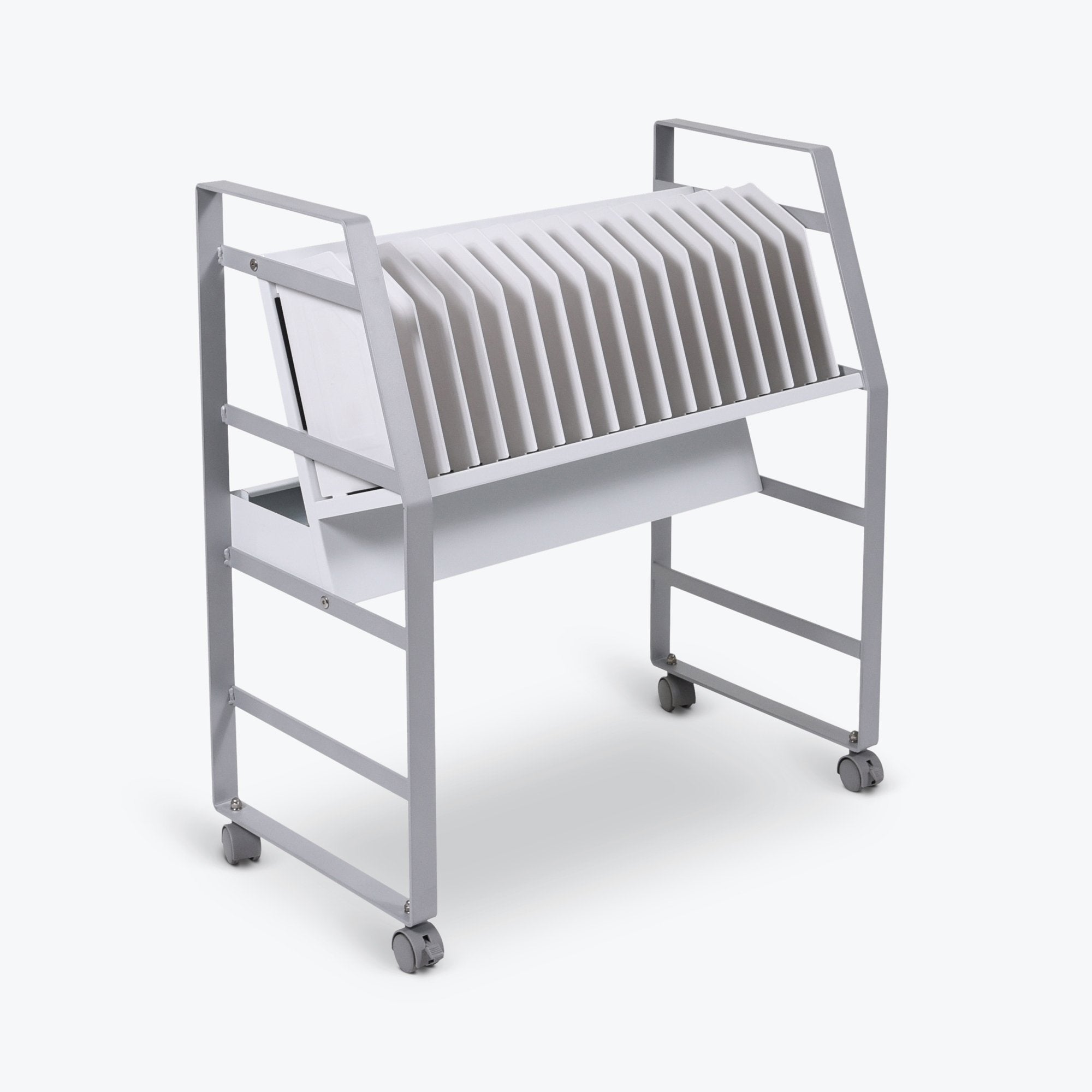 Luxor LOTM16 16-Slot Tablet & Chromebook Charging Cart - Secure Storage & Charging Station for Schools, Offices & Libraries