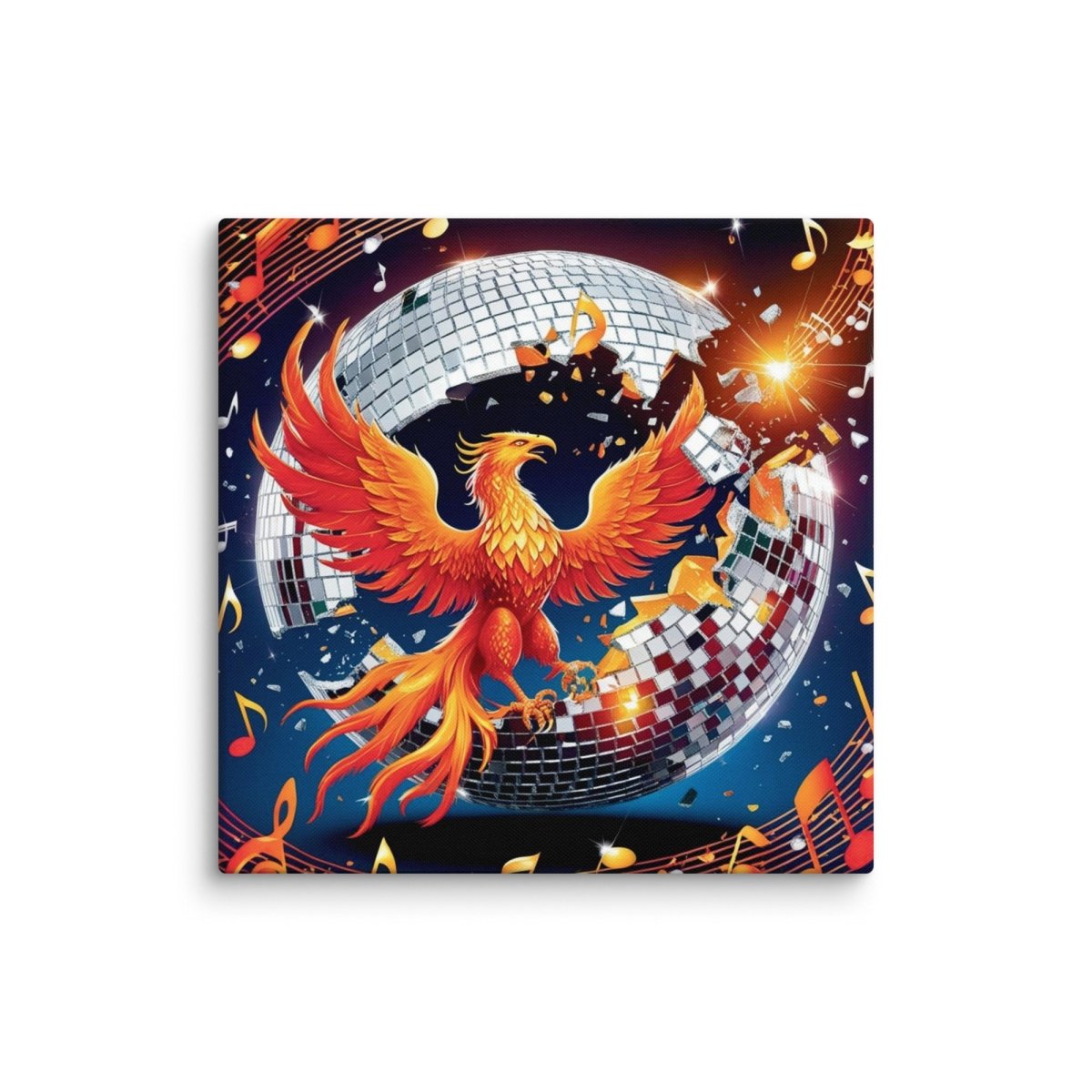 Phoenix Disco - Vibrant Gallery Canvas Wall Art for Home & Office Decor | Perfect for Living Room, Bedroom & Studio Spaces