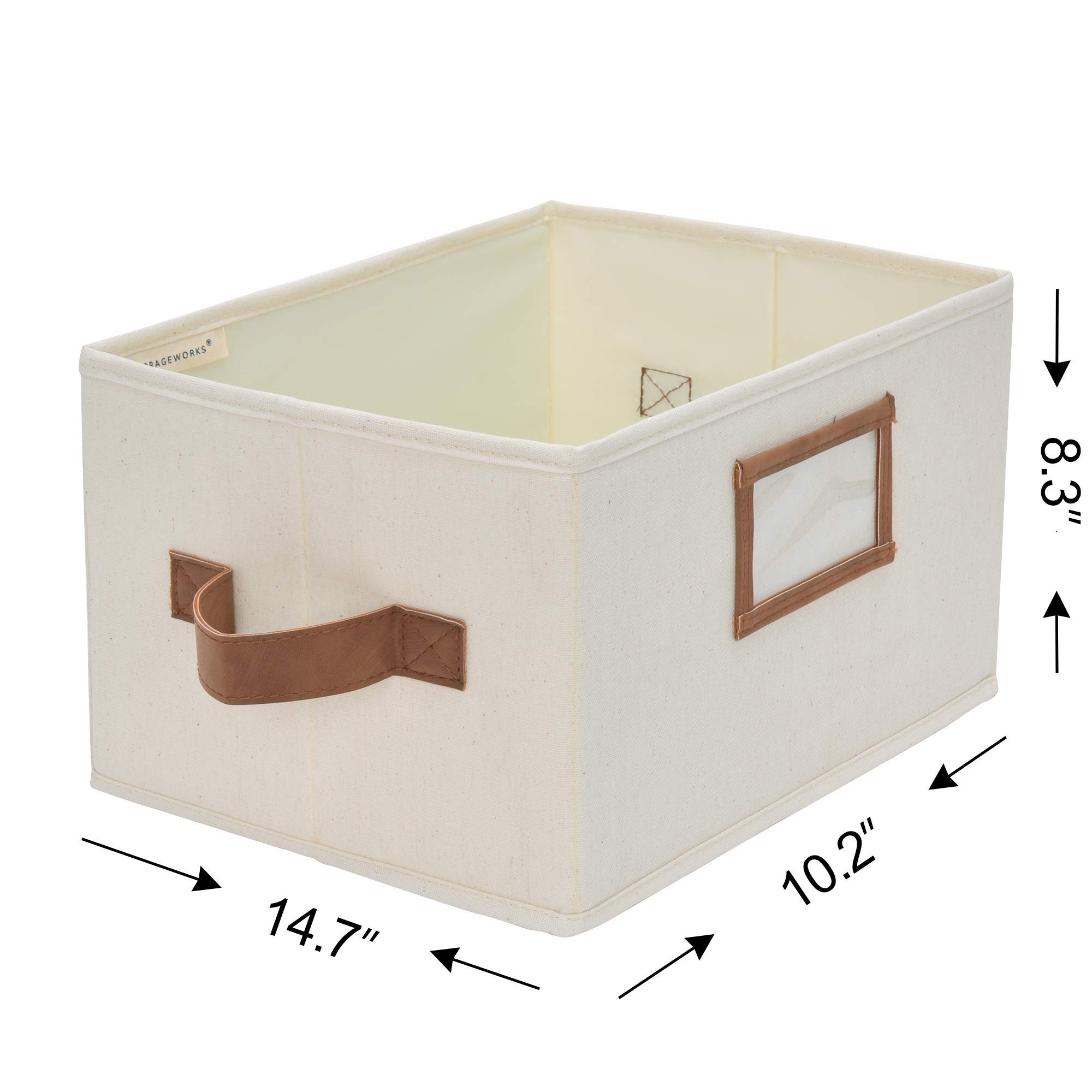 StorageWorks Storage Bins Set - 6 Pack Plastic Organizer Bins for Home, Office & Closet Organization | Stackable & Durable Storage Containers for Toys, Books & Supplies