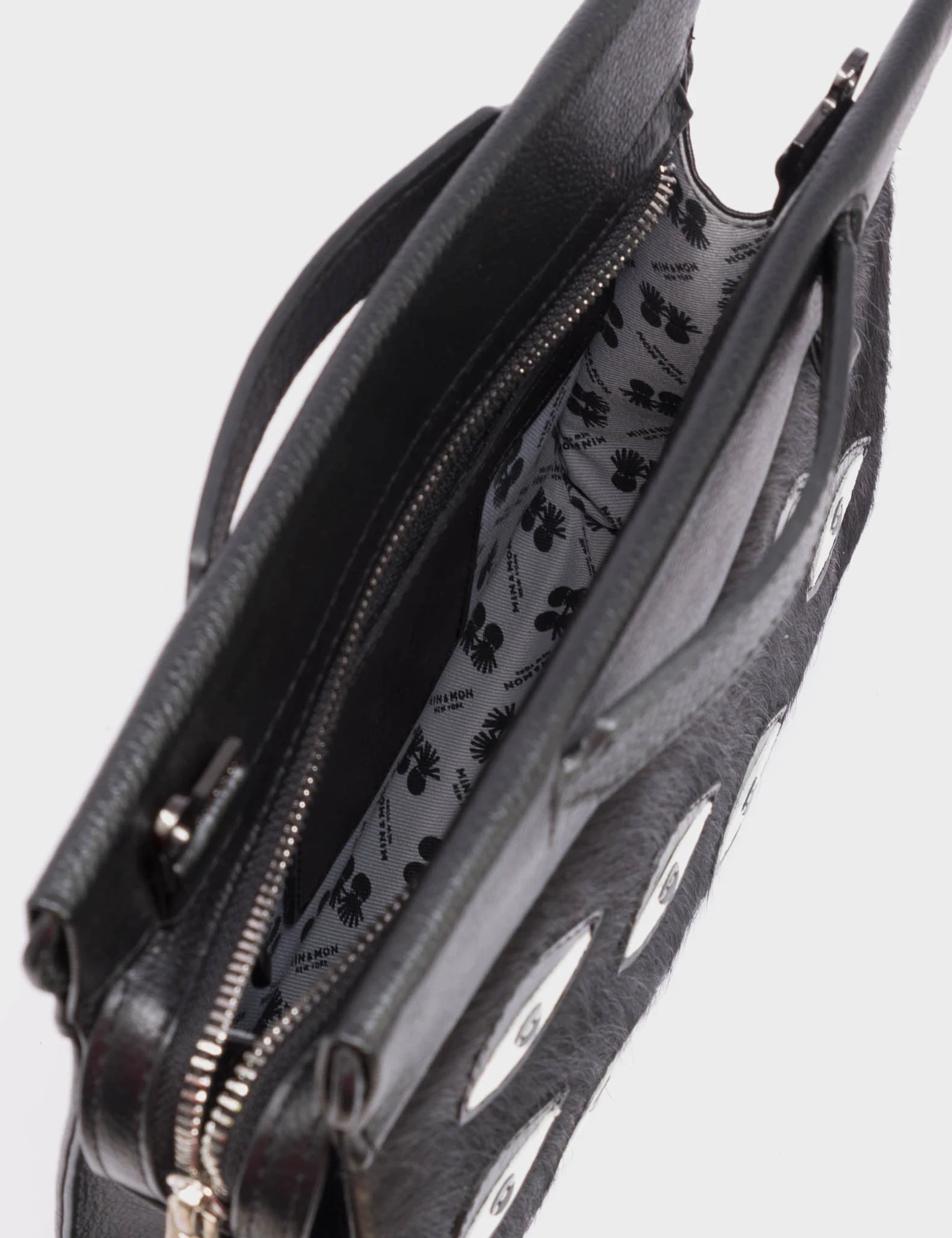 Vali Crossbody Small Black Leather Bag with Eyes Applique & Adjustable Handle - Perfect for Everyday Use, Travel, and Casual Outings