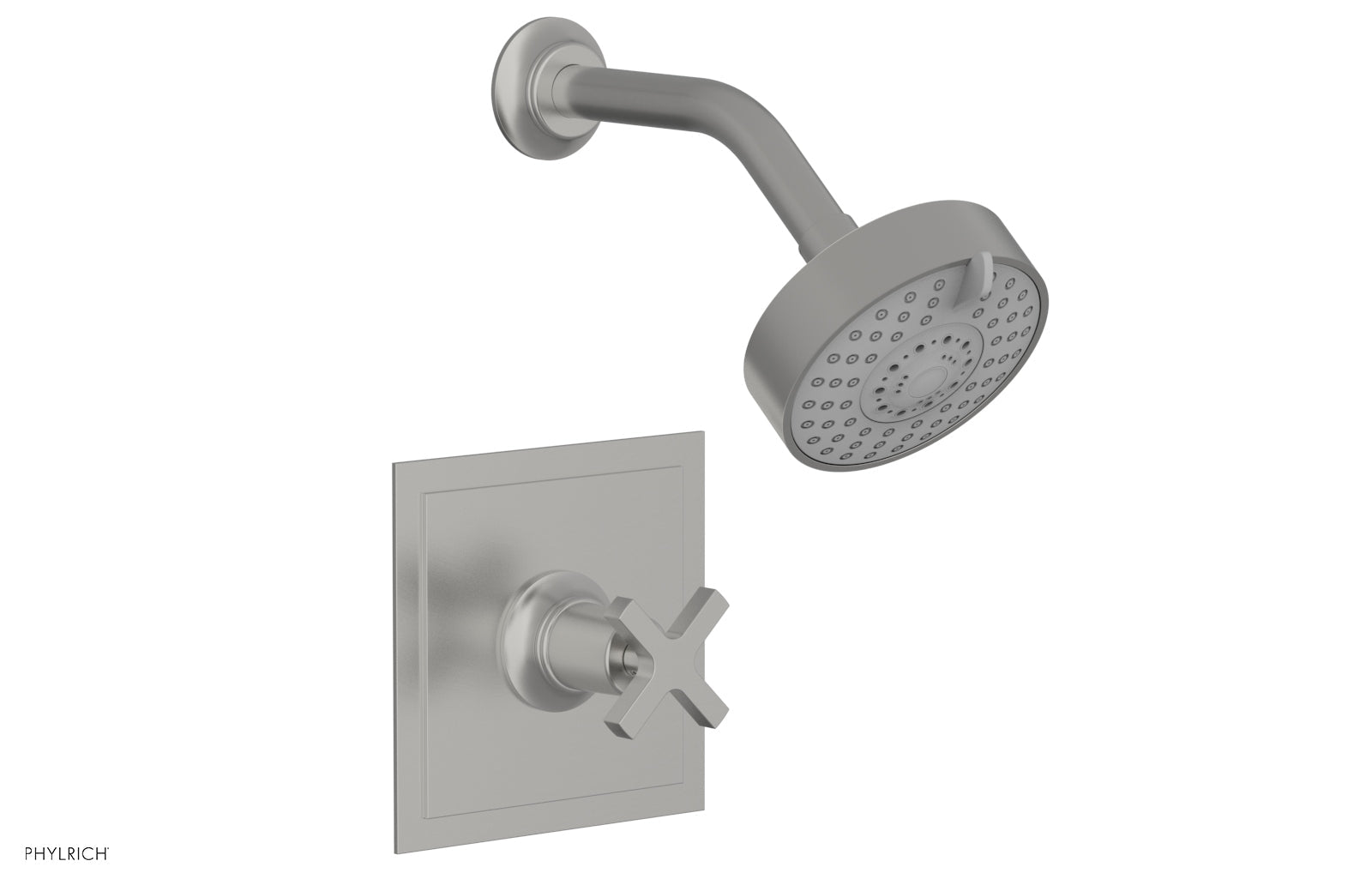 HEX MODERN Pressure Balance Shower Set with Cross Handle - Model 501 21 - Perfect for Modern Bathroom Renovations and Spa-Like Shower Experiences