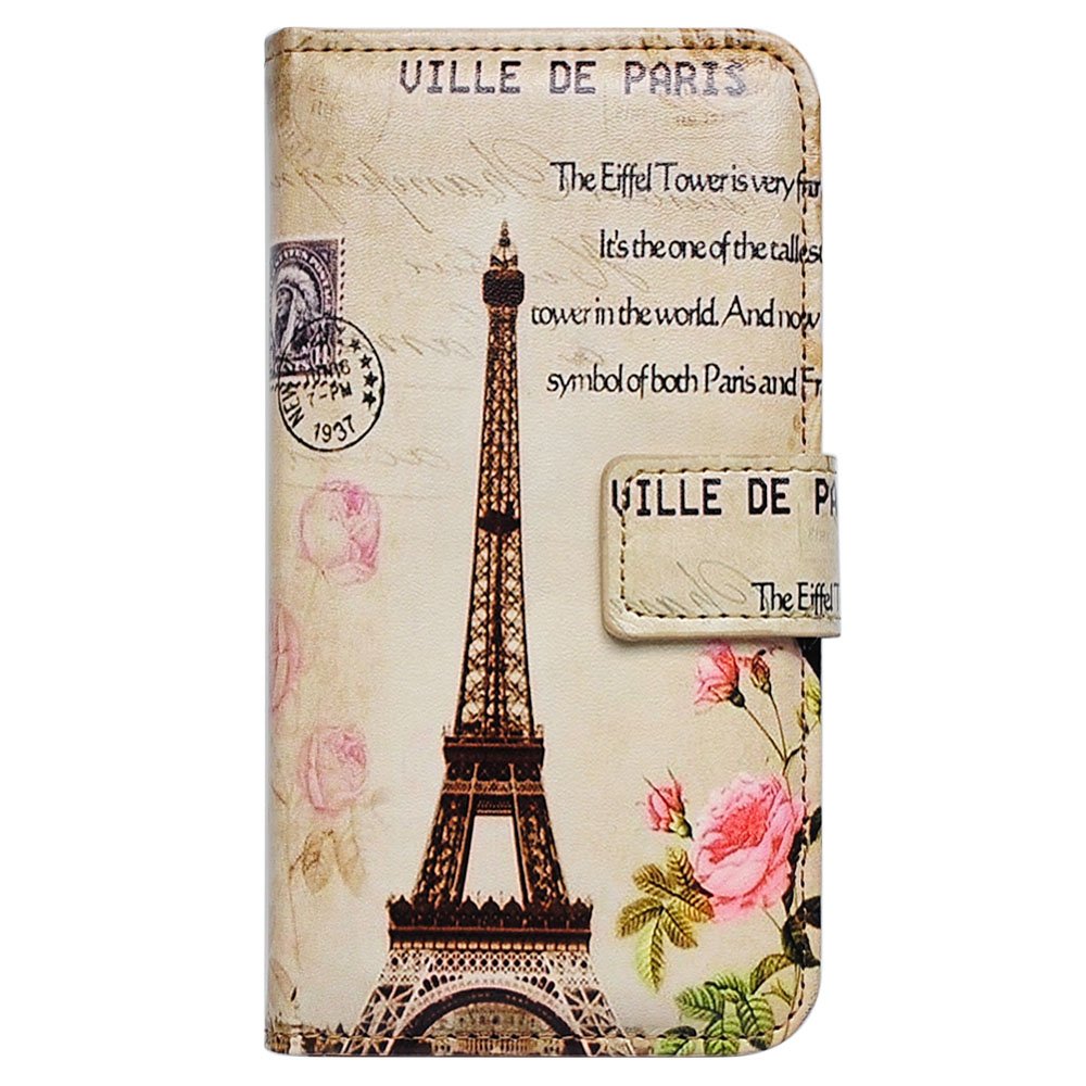 iPhone 12 Pro Max Leather Wallet Case - Paris Tower Design with Multi Card Slots, Flip Cover & Wrist Strap | Slim Protective Phone Cover for Women & Men | Perfect for Travel, Shopping & Everyday Use