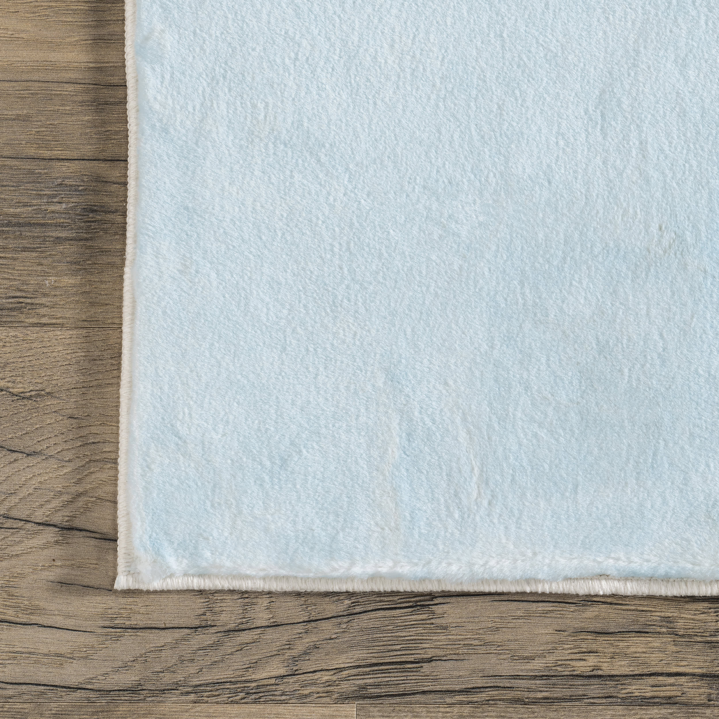 Enya Washable Kids Rabbit Rug - Soft Blue Nursery Carpet for Playroom, Bedroom & Toddler Floor Mat | Safe & Non-Slip