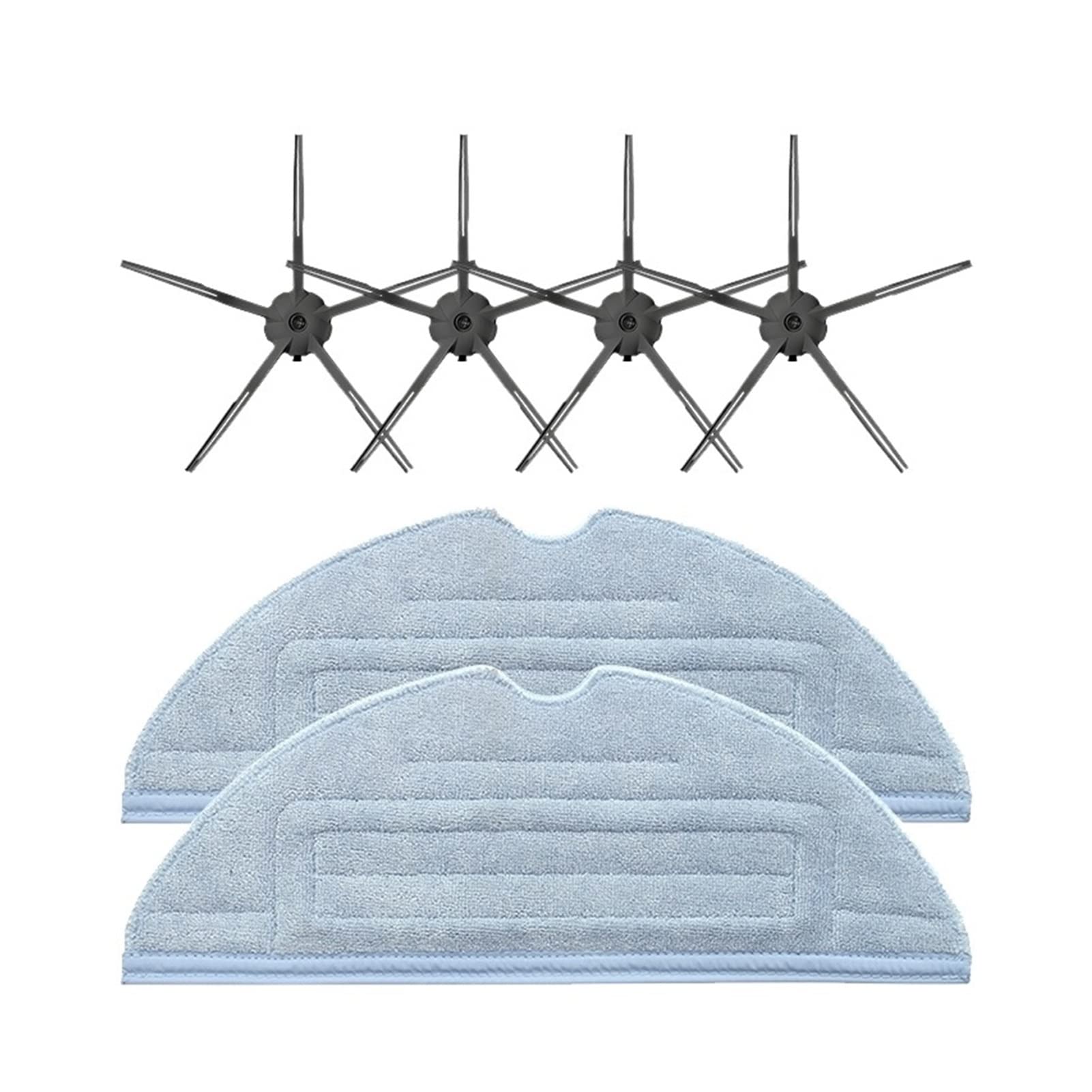Luaac Vacuum Cleaner Parts - Compatible with Xiaomi Roborock S7/T7/T7 Plus Robot Vacuum - Replacement Mop Cloth & Side Brush (Blue) - Perfect for Hardwood Floors & Tile Cleaning