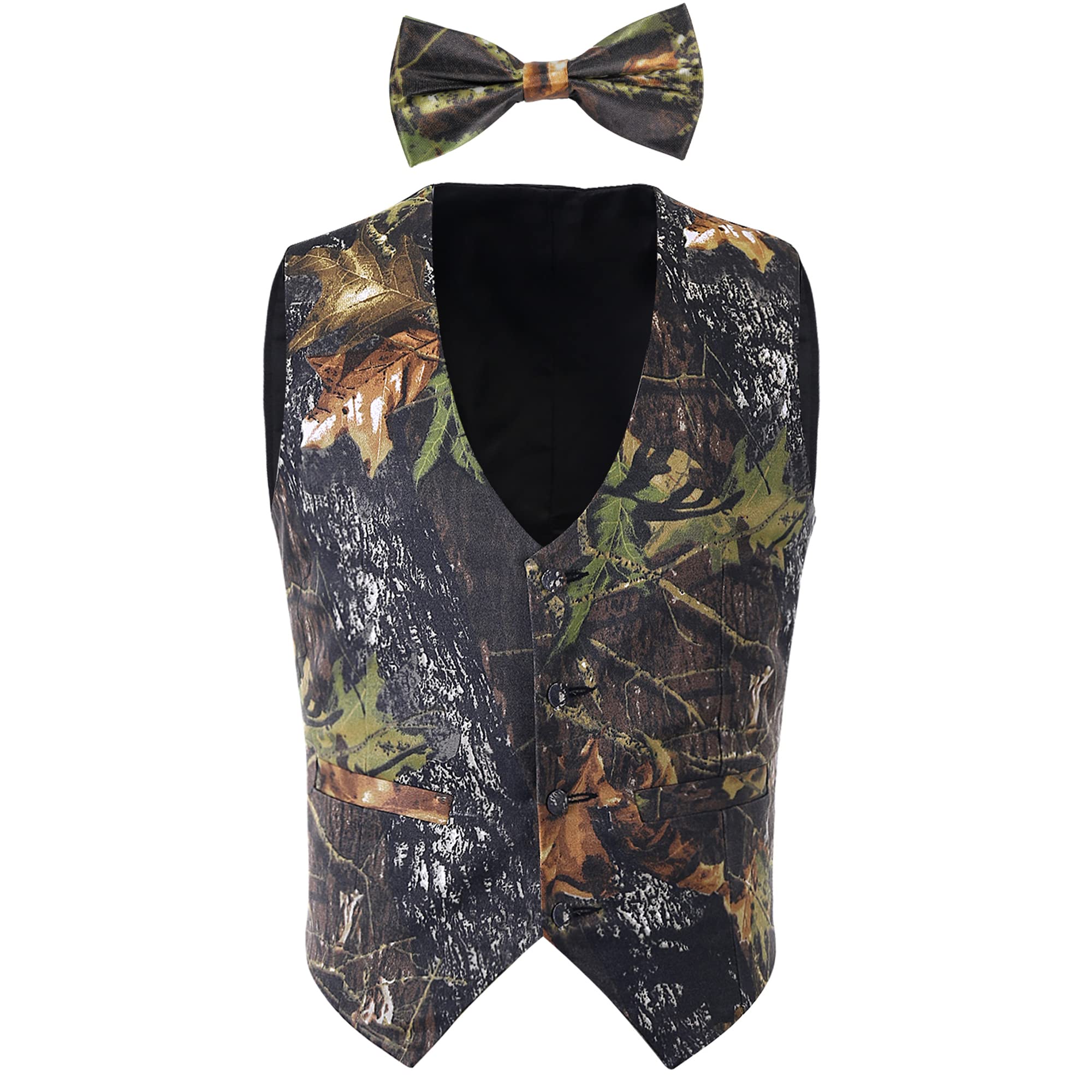 Allingentle Camouflage Men's Suit Vest - Formal Wedding Blazer & Hunting Outdoor Jacket for Men | Perfect for Outdoor Adventures & Special Occasions