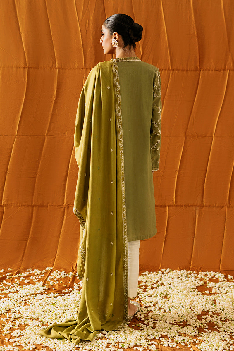 Elegant Moss Green 2PC Outfit (Shirt & Dupatta) for Women | Traditional Indian Ethnic Wear | Perfect for Weddings, Festivals & Special Occasions