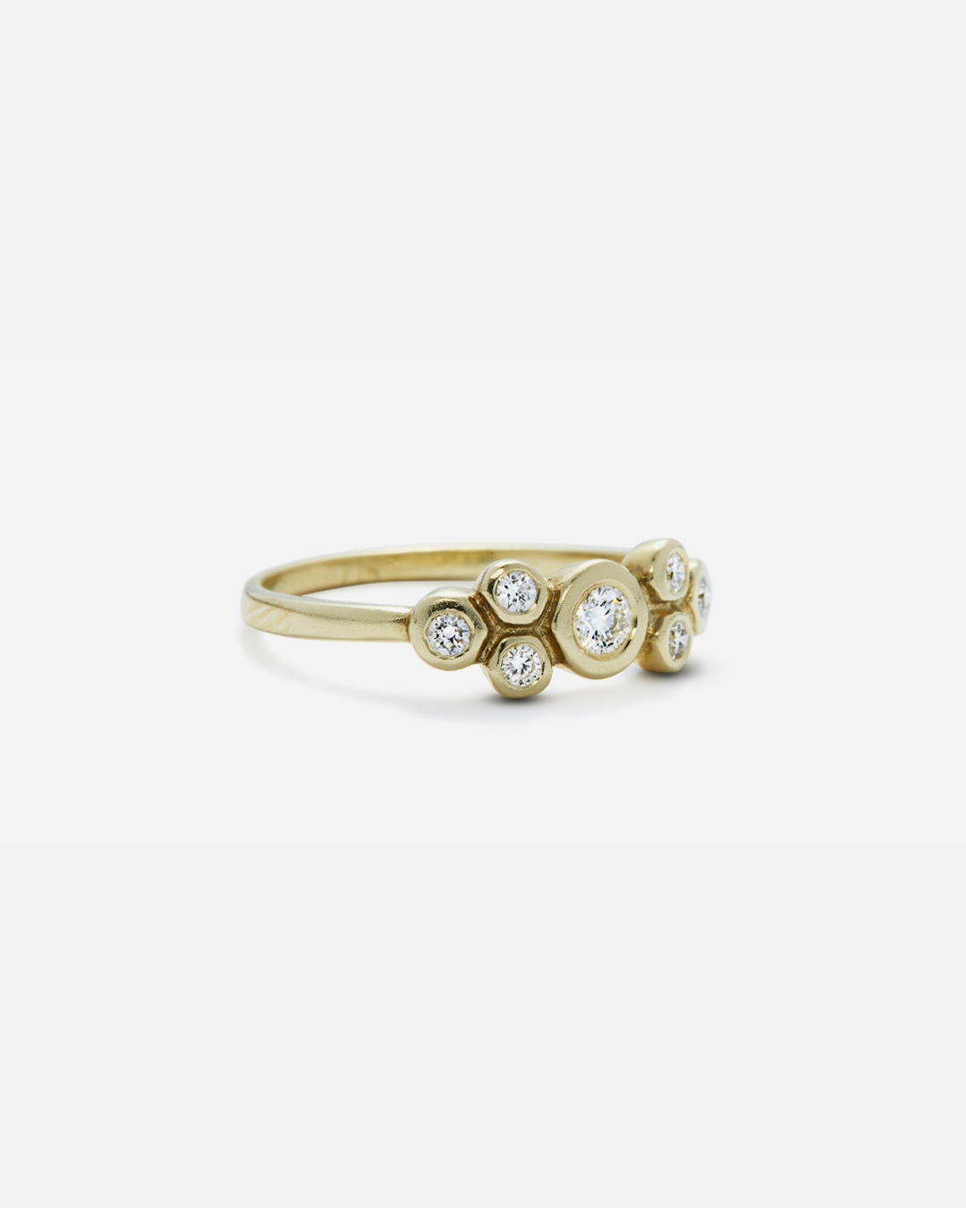Bubble 2 White Diamond Ring - Elegant 14K Gold Solitaire Engagement Ring for Women | Perfect for Proposals, Anniversaries & Special Occasions