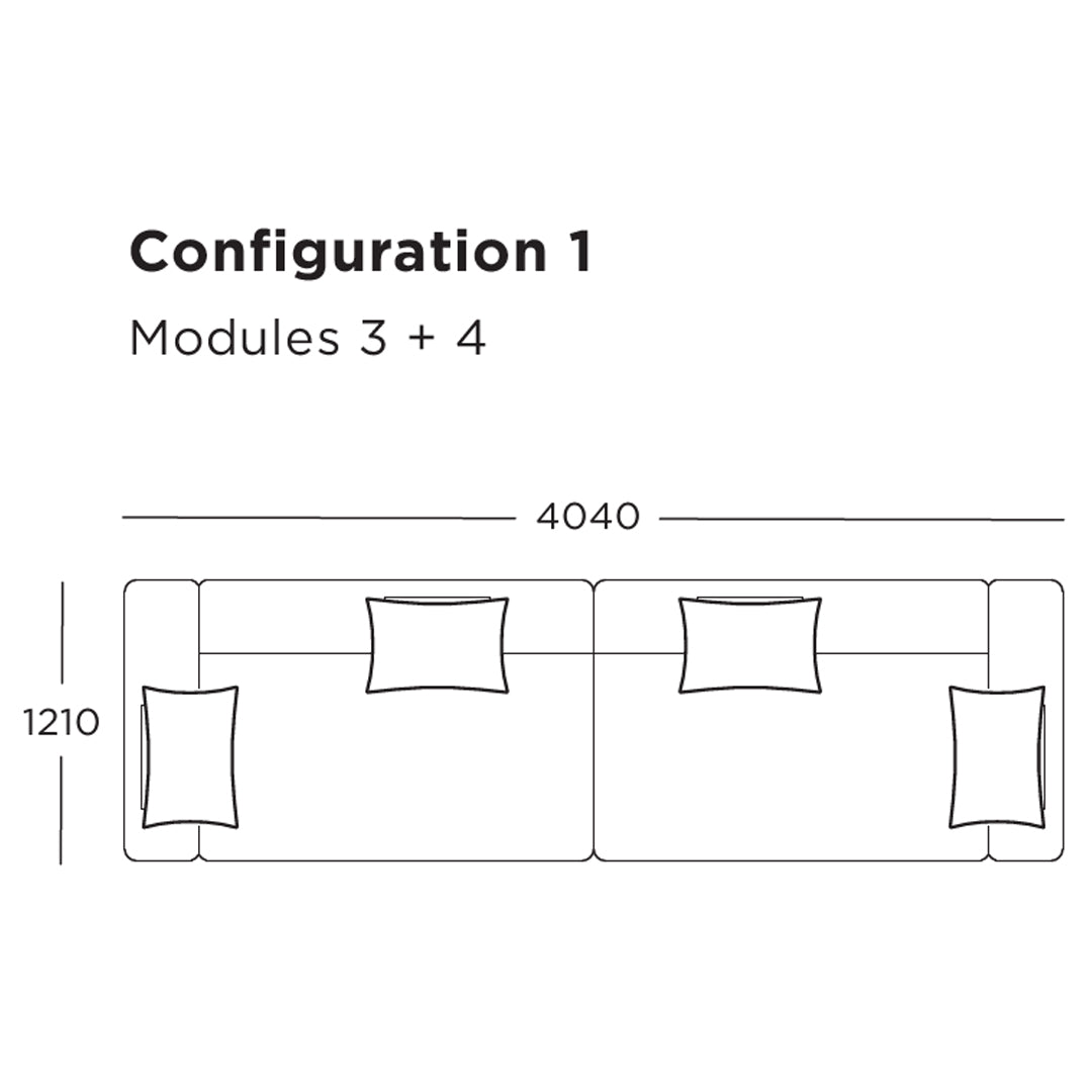 Modular Sofa Set (6-Piece) - Customizable Sectional Couch for Living Room, Lounge & Home Theater - Modern Furniture for Small Spaces & Apartments