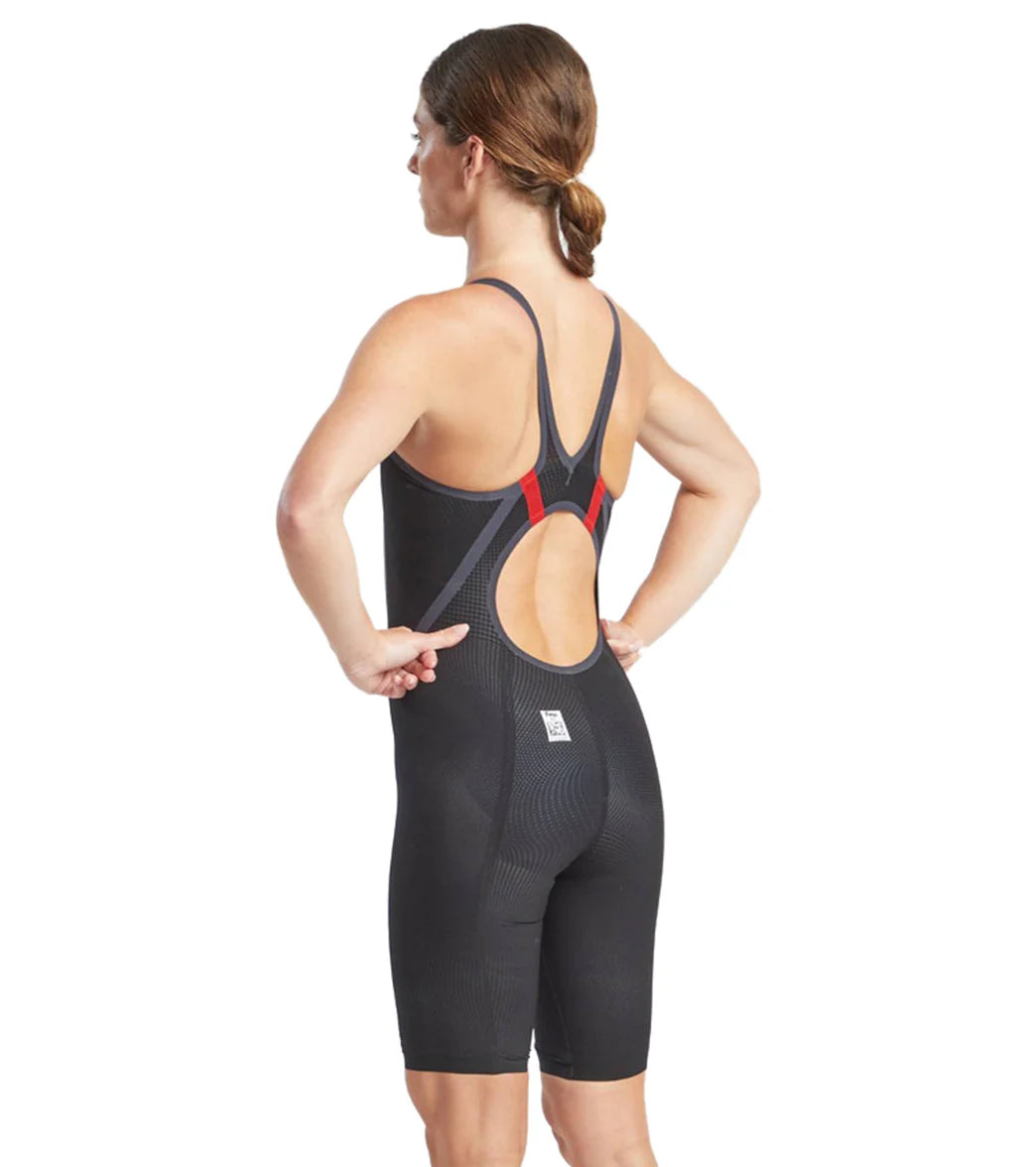 Finis Women's Hydrox Open Back Kneeskin Tech Suit - High Performance Competitive Swimwear for Training & Racing