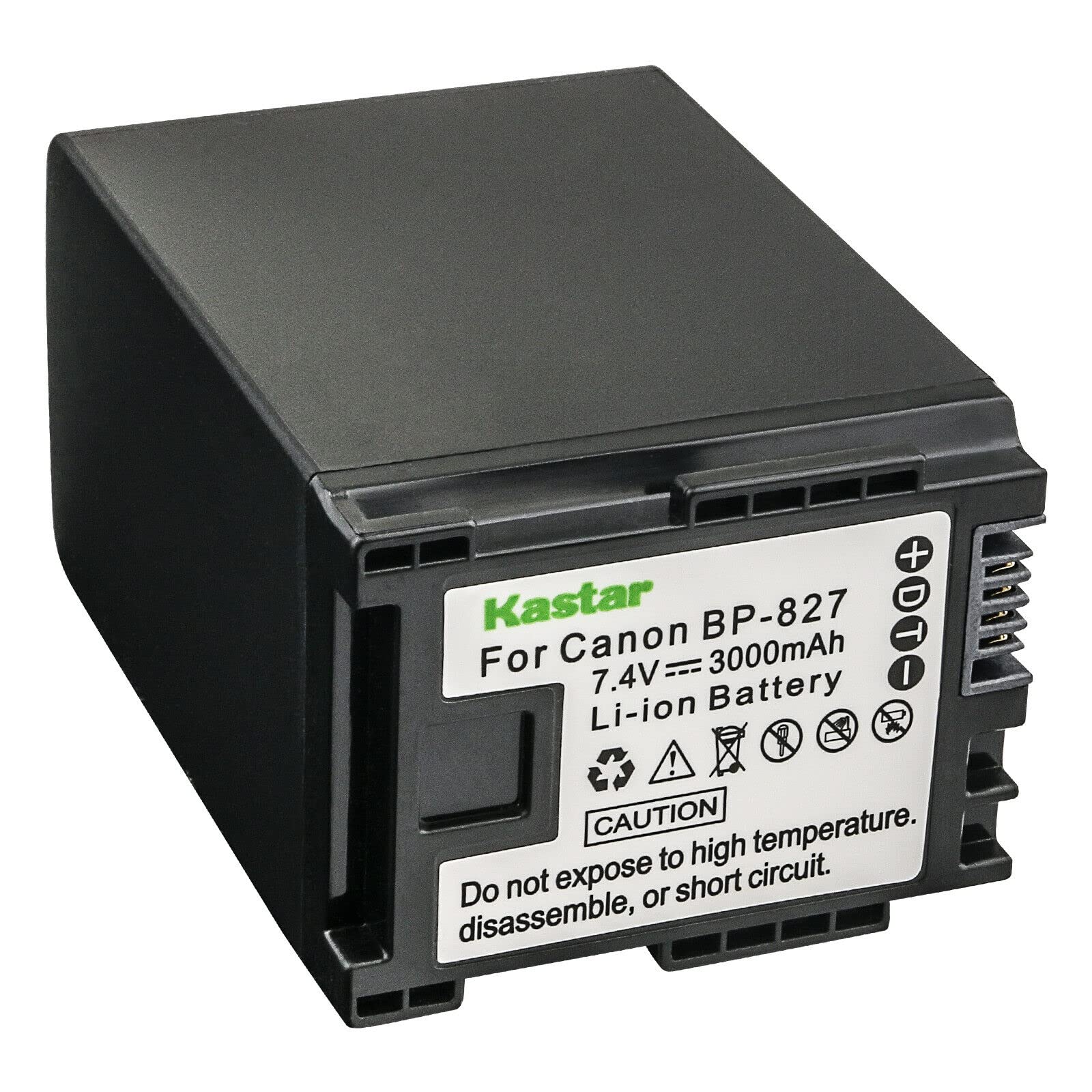 Kastar BP-827 7.4V 3000mAh Replacement Battery for Canon VIXIA HF M400/M406/S10/S11/S20/S21 Camcorders - Perfect for Travel Vlogging, Wedding Filming & Outdoor Shooting