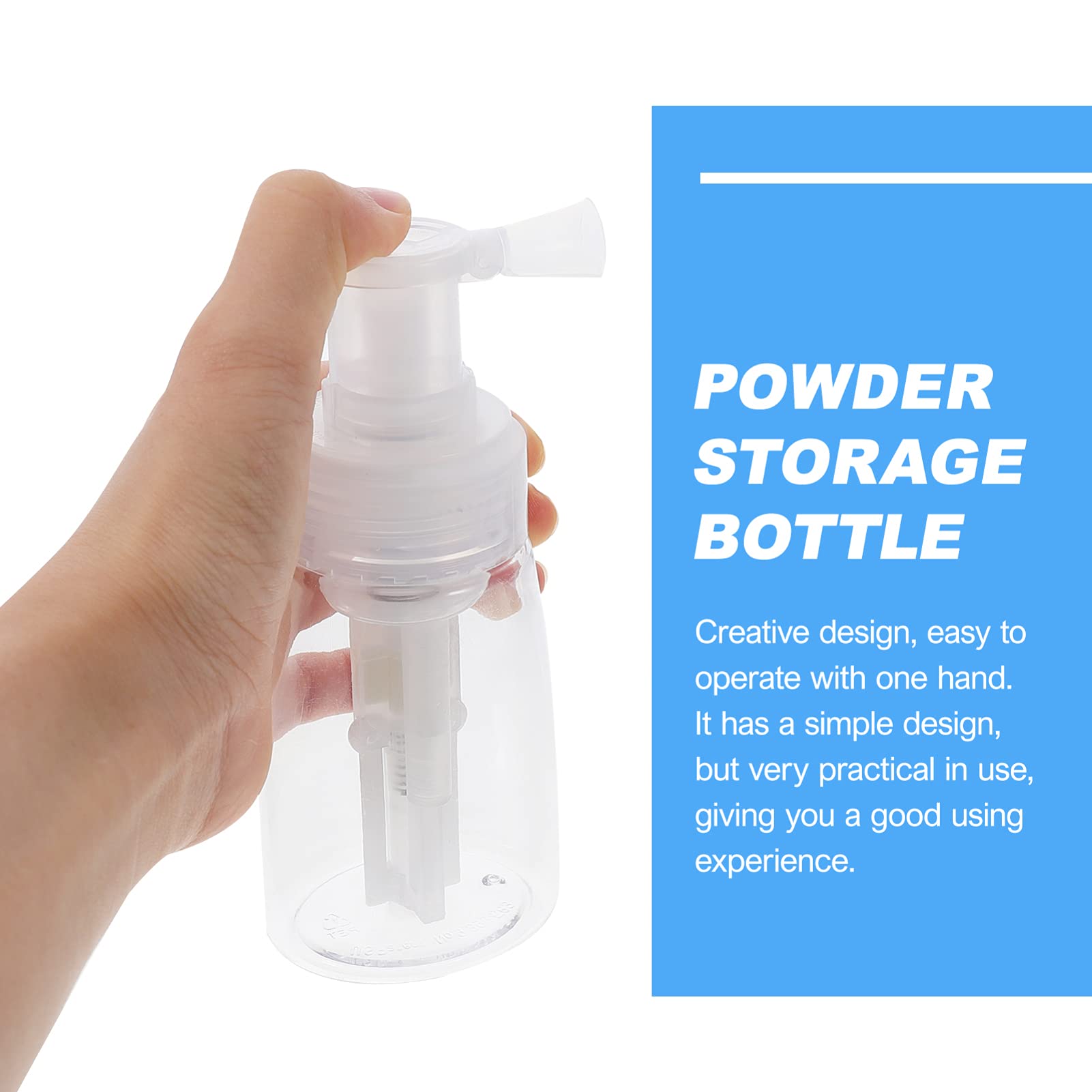 **Healifty 180ml Clear Refillable Powder Spray Bottle - Portable Fine Mist Pump Dispenser for Makeup, Cosmetics & Travel | Perfect for Loose Powder, Setting Spray & DIY Skincare**