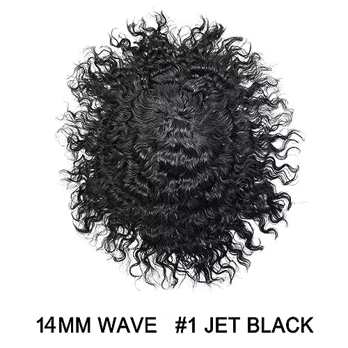 #1 Jet Black-Afro Curl 14mm