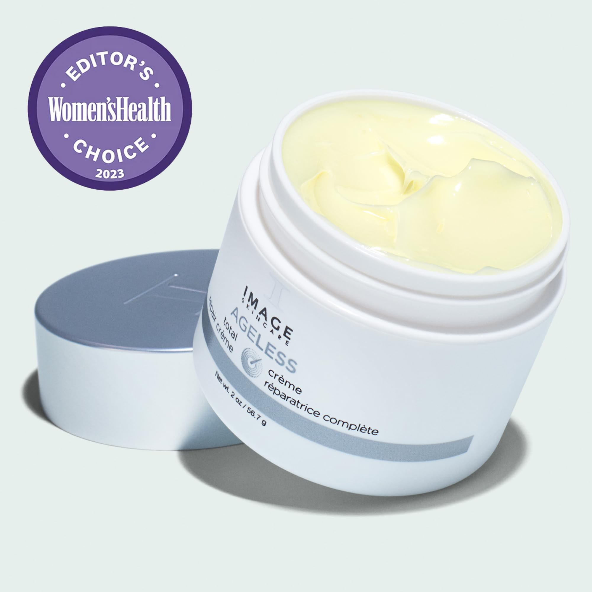 IMAGE Skincare AGELESS Total Repair Crème - Anti-Aging Night Face Moisturizer with Hyaluronic Acid & Shea Butter for Dry Skin, 2 oz - Deep Hydration for Overnight Skin Renewal