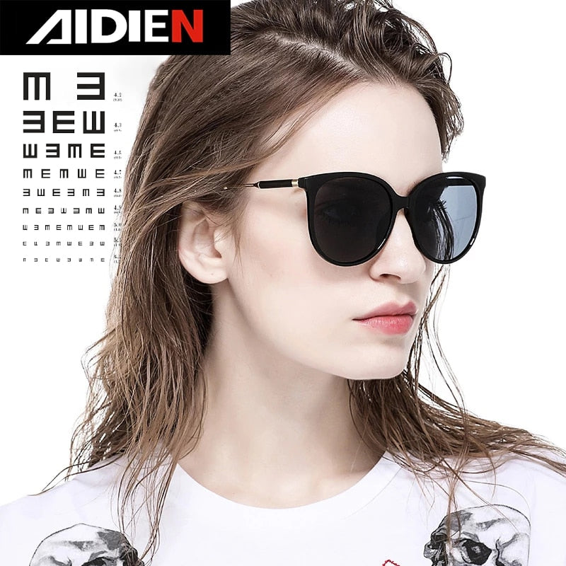 Aidien Women's Full Rim Polycarbonate Oval Reading Glasses with Sunglasses B350 - Stylish Eyewear for Reading & Outdoor Activities
