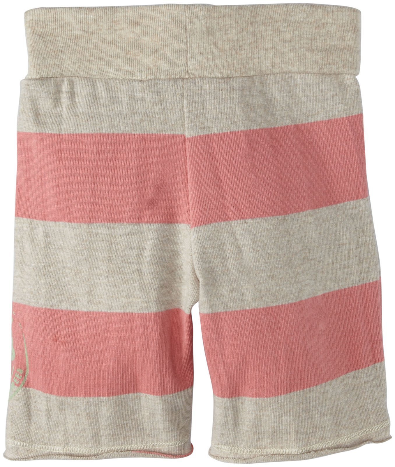 Burt's Bees Baby Girls' Rugby Stripe Board Shorts - Chrysanthemum Print - 3-6 Months - Soft Cotton Swim Trunks for Beach, Pool & Summer Play