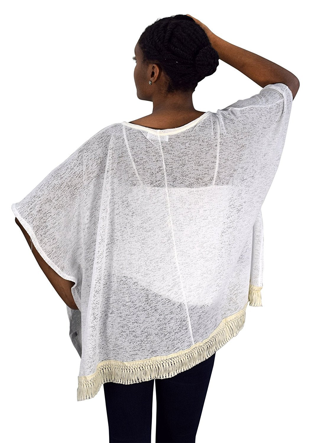 Women's Lightweight Summer Poncho Cardigan - Soft Beach Cover Up for Women, Breezy Loose Knit Shawl Wrap for Vacation, Poolside, Yoga & Outdoor Activities