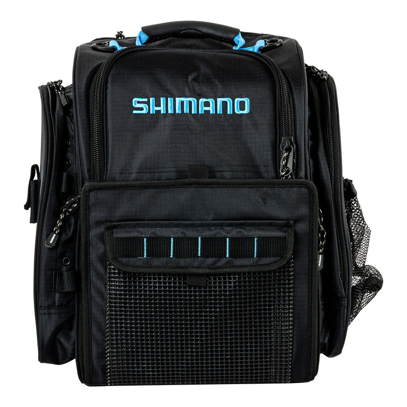 Shimano Blackmoon Fishing Backpack - Waterproof Tackle Storage with Multiple Pockets - Perfect for Freshwater & Saltwater Fishing Trips