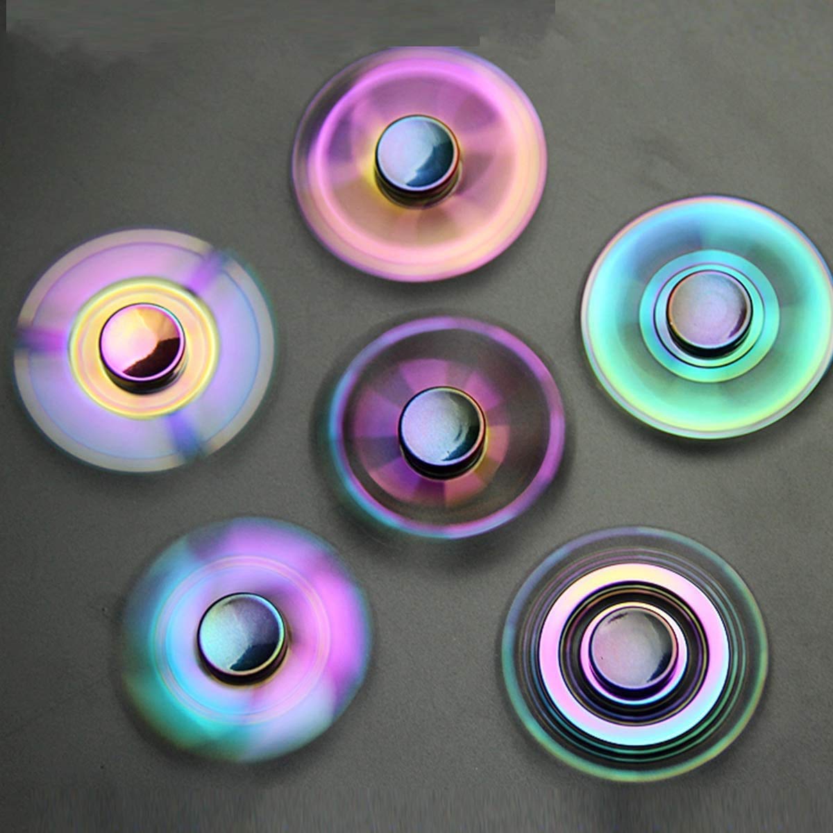 7 Pack Premium Metal Fidget Spinners for Kids & Adults - Stress Relief Finger Hand Spinners, Desk Toys & Party Favors - Perfect for Office, Classroom, Stocking Stuffers & Holiday Gift Bags