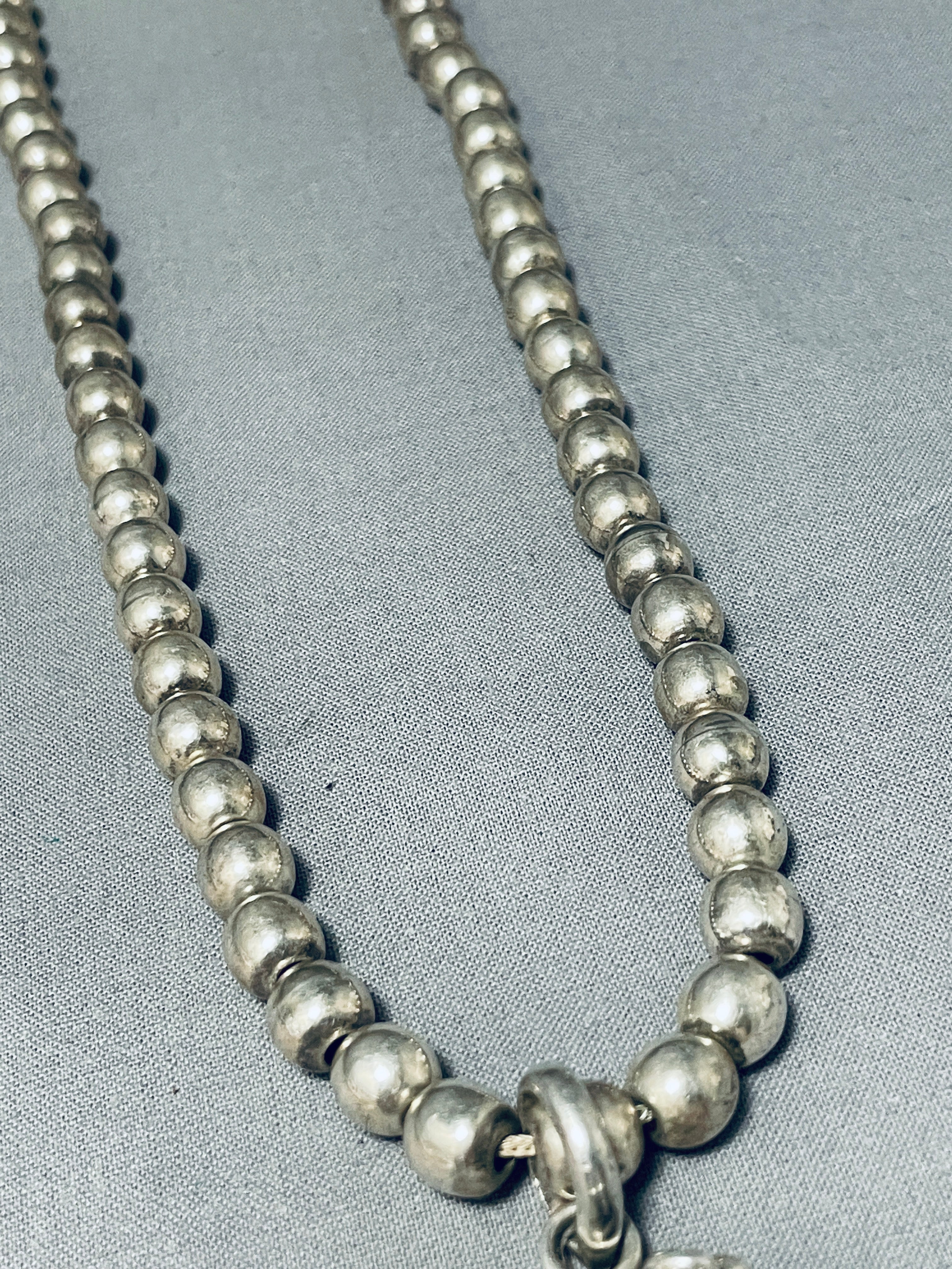 100 Gram Spiderweb Turquoise Vintage Native American Navajo Sterling Silver Necklace – Handmade Jewelry for Women, Boho Style, Gift for Her, Perfect for Festivals & Special Occasions