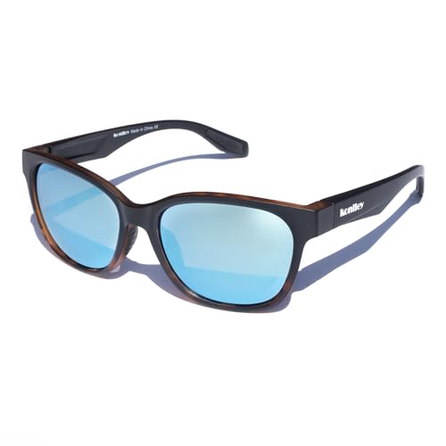 Black Gradient Tortoise Frame/Ice Blue Mirrored Lens